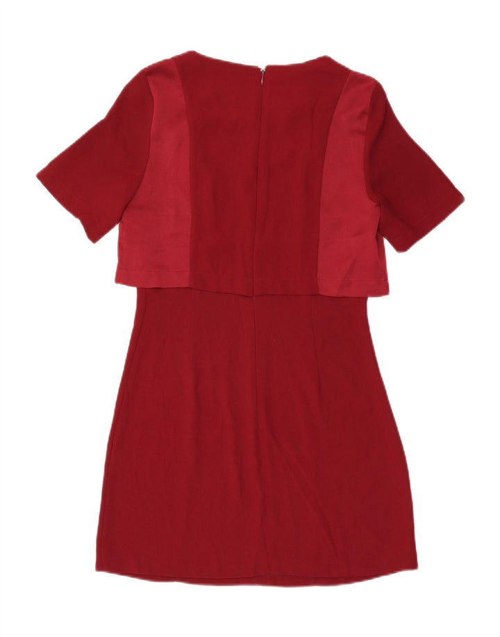 Topshop ženska duga haljina UK 10 Mala crvena poliester