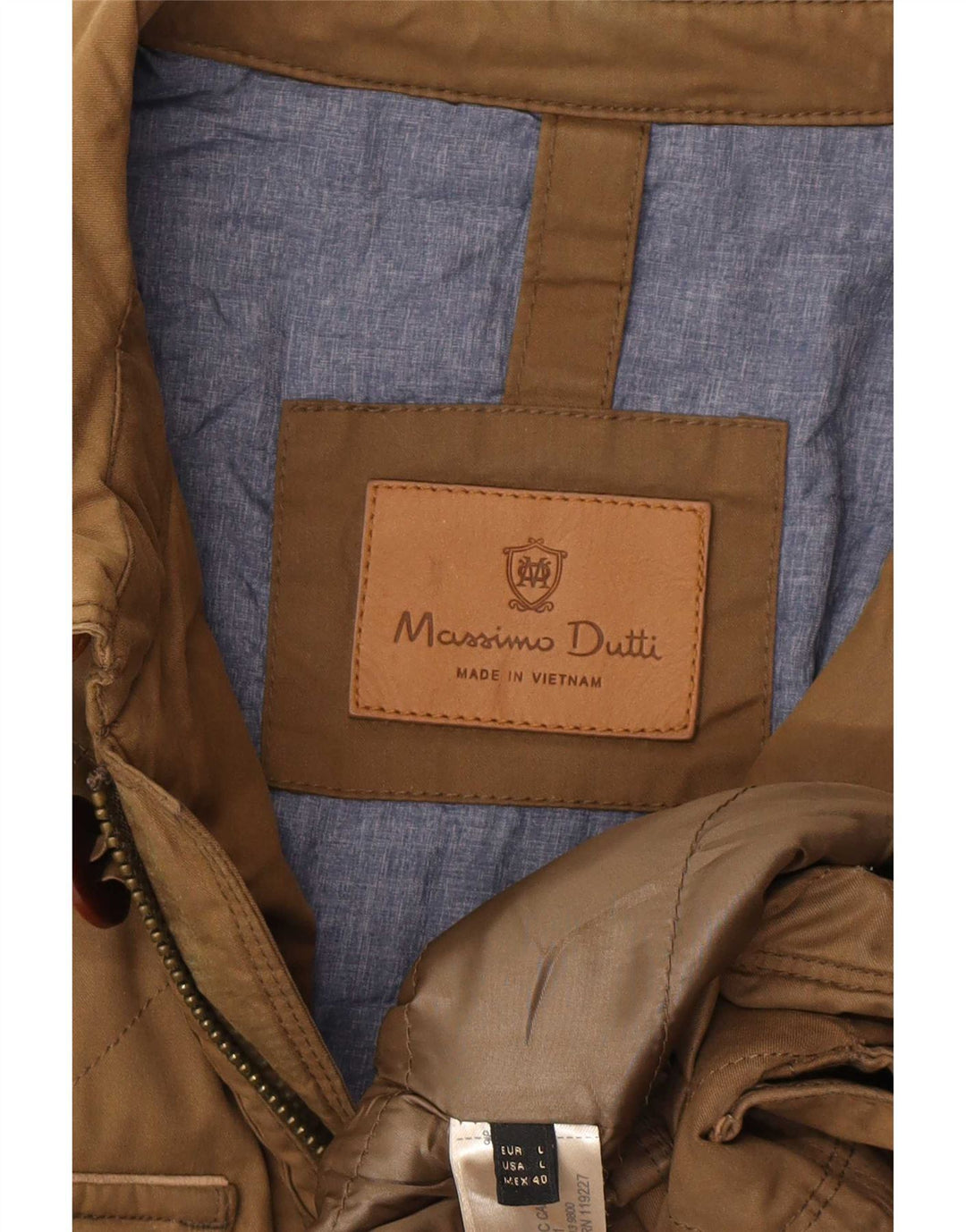 Massimo Dutti muška pomoćna jakna UK 40 veliki smeđi najlon