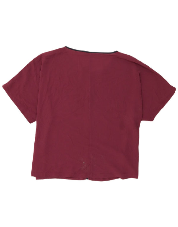 Marks & Spencer Ženski obični gornji dio bluze UK 20 2XL Bordo poliester