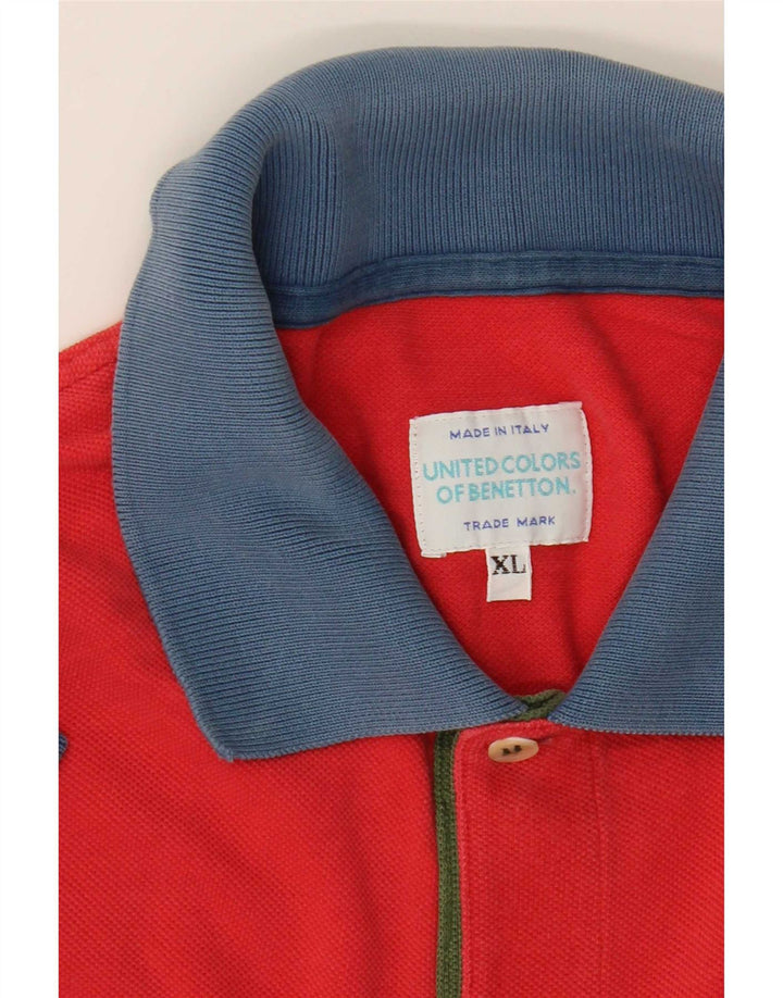 Benetton muška polo majica XL Red Colourblock