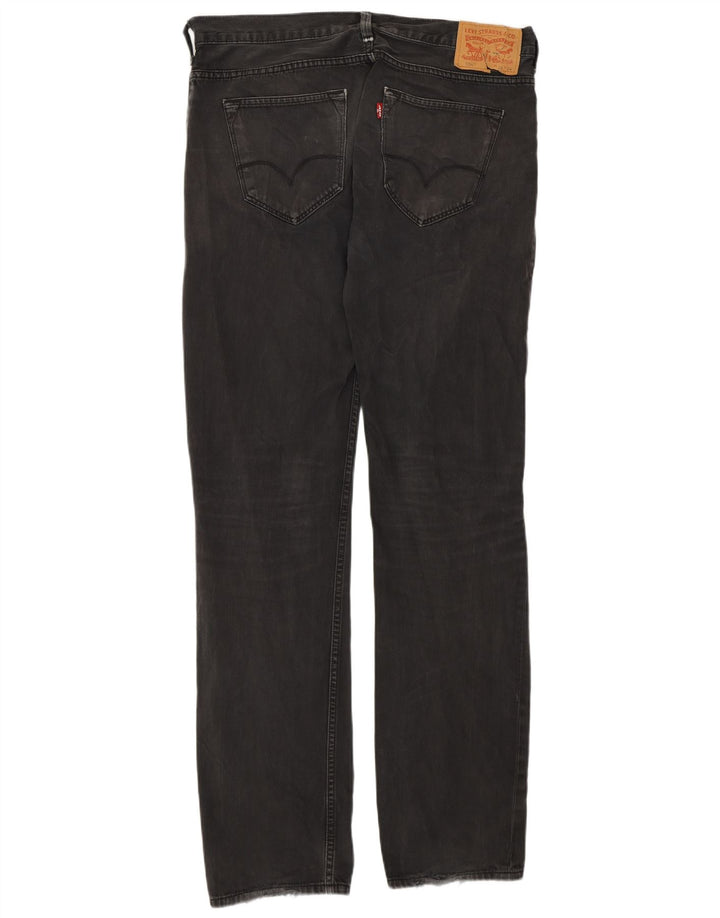 Levi's muške 504 ravne traperice W33 L34 sivi pamuk