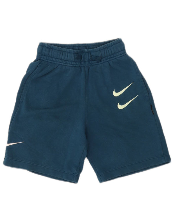 NIKE Boys Graphic Sport Shorts 8-9 Years Small Blue Pamuk
