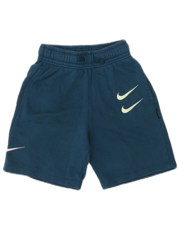 NIKE Boys Graphic Sport Shorts 8-9 Years Small Blue Pamuk