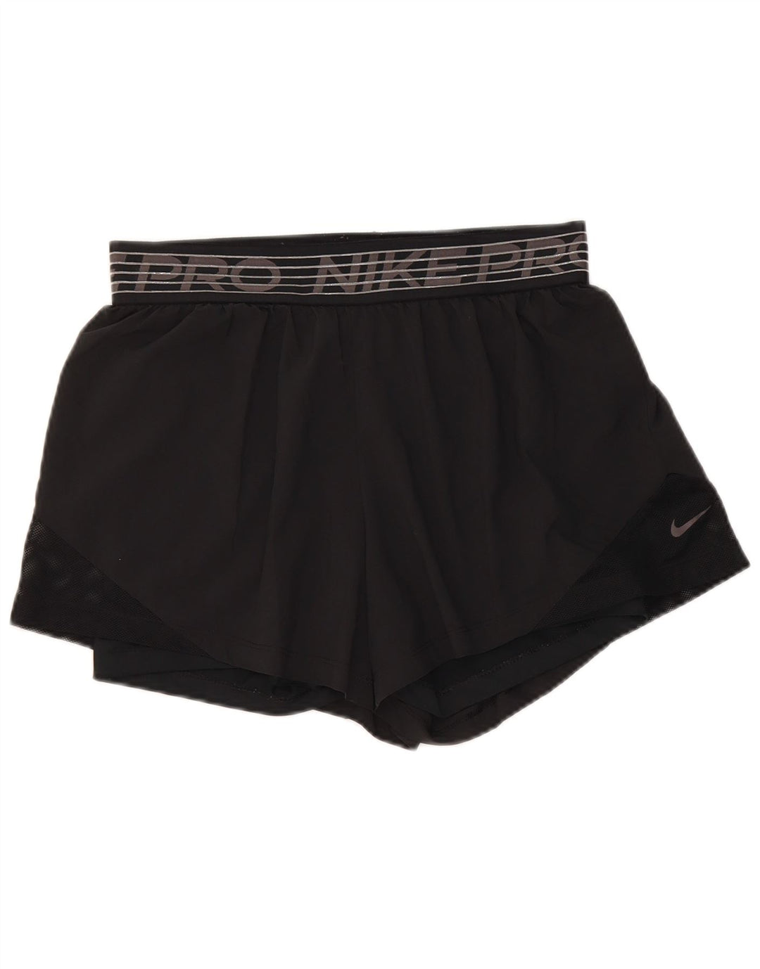 Nike Ženske Dri Fit Graphic Sport Shorts UK 12 Srednji crni poliester
