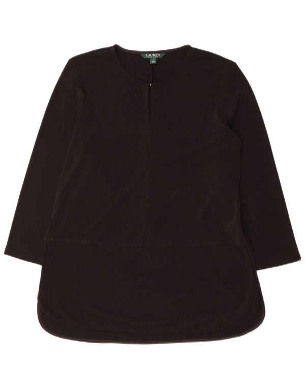 Ralph Lauren Womens 3/4 Sleeve Tunic Top UK 16 Large Black Polyester