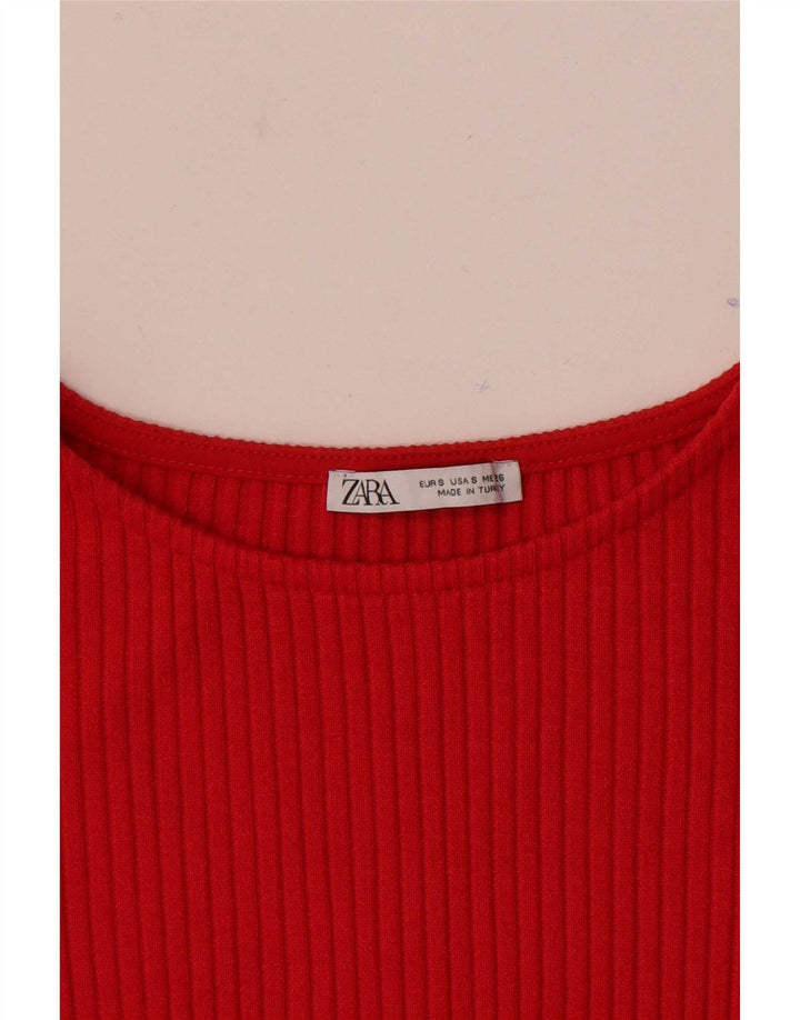 Zara ženska majica kratkih rukava UK 8 Small Red