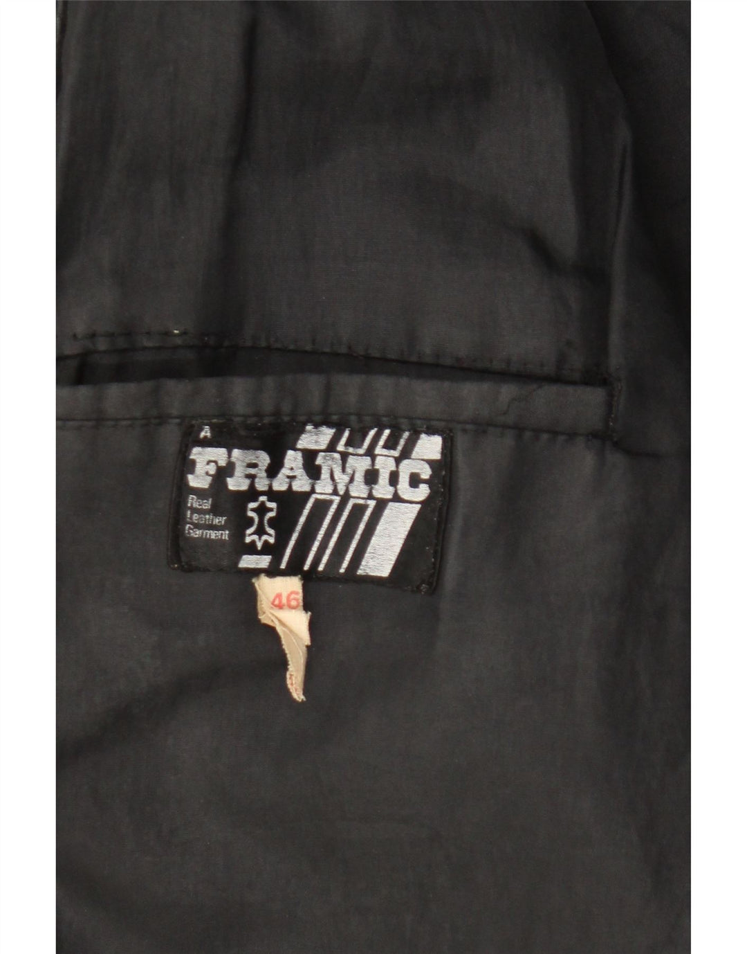 Vintage muška kožna jakna IT 46 mala crna koža