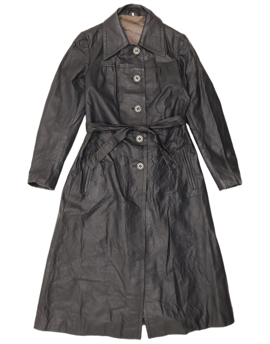 Vintage ženski kožni kaput IT 42 Medium Black
