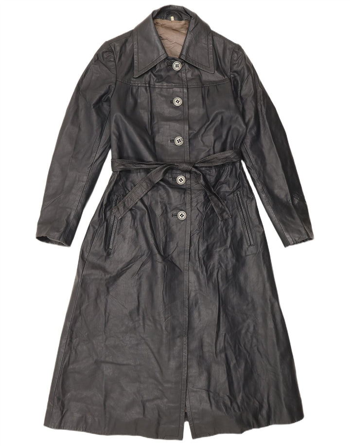 Vintage ženski kožni kaput IT 42 Medium Black
