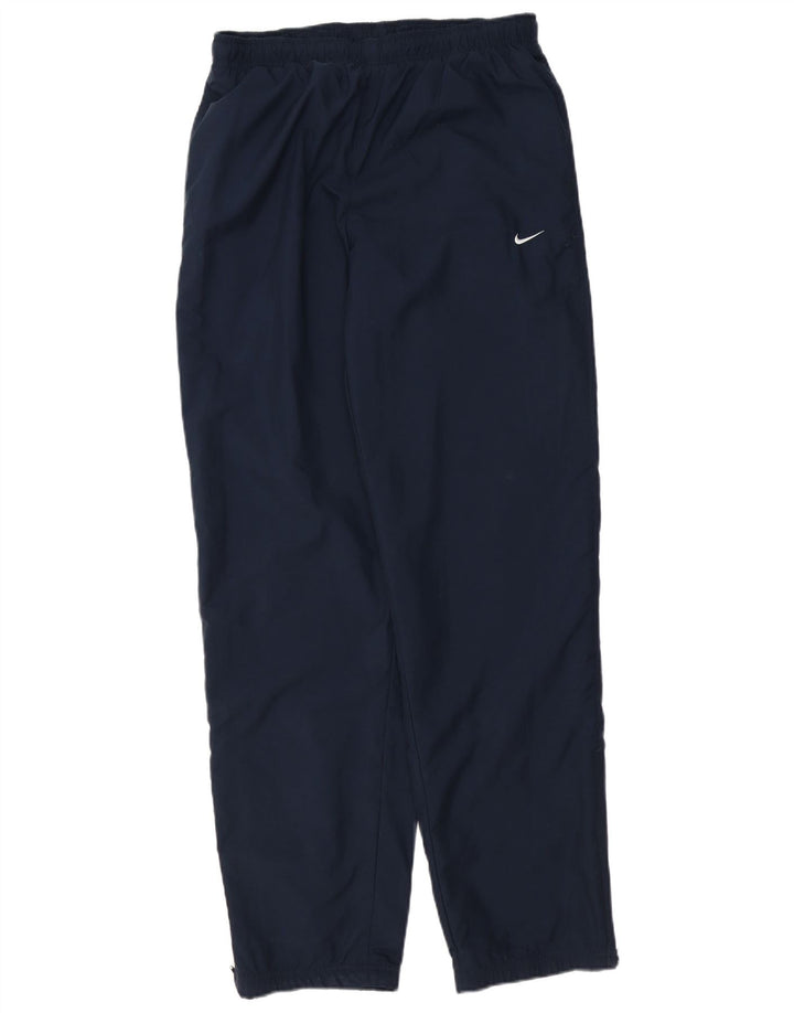 NIKE Muške trenirke Hlače Joggers UK 42/44 Veliki tamnoplavi poliester