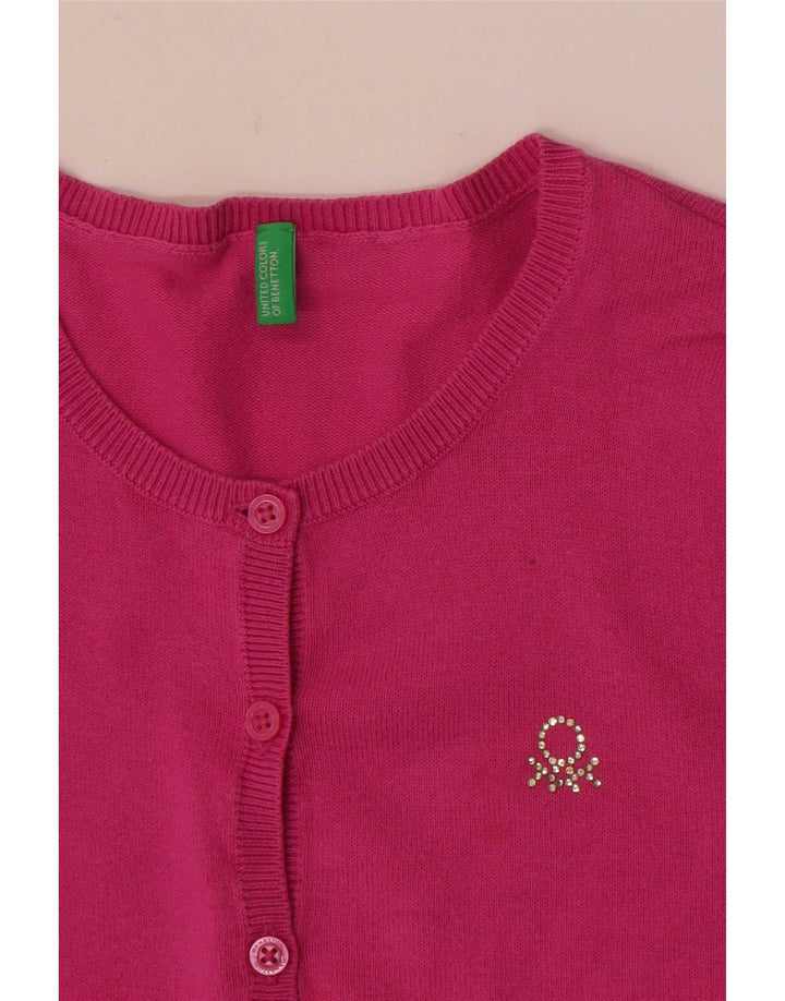 Benetton ženski kardigan pulover UK 8 Small Pink