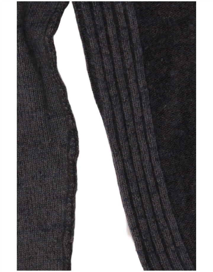 Zara muški džemper s okruglim izrezom srednje sive boje od vune