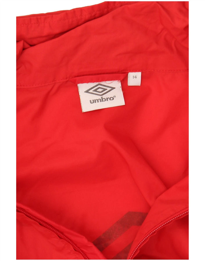 Umbro kišna jakna s kapuljačom za dječake 13-14 godina, crvena