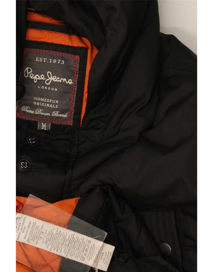 PEPE Jeans muška podstavljena jakna s kapuljačom UK 38 Srednji crni poliester