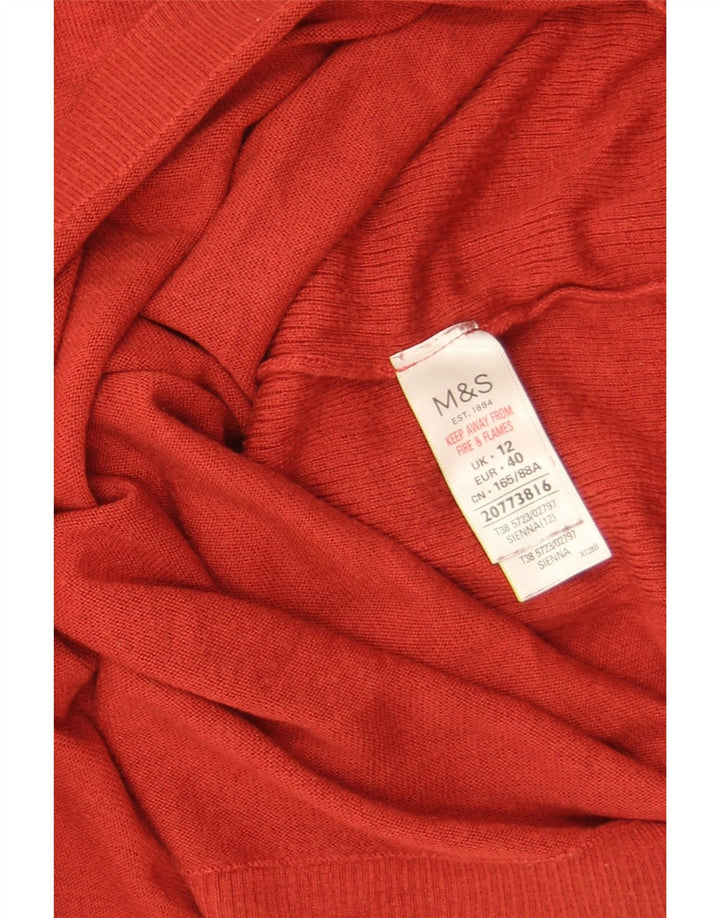 Marks & Spencer ženski pulover s okruglim izrezom UK 12 srednje crvena