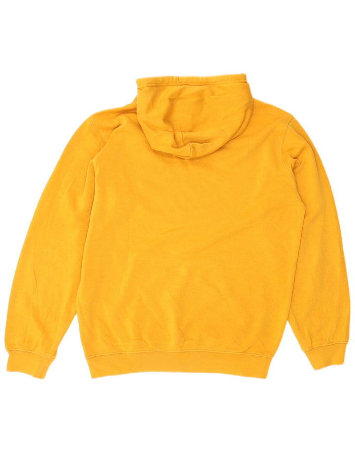 CHAMPION Mens Graphic Hoodie Jumper Medium Yellow Cotton