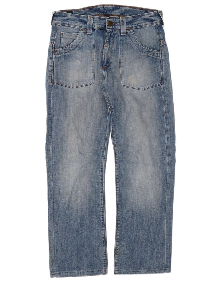 Lee Mens Dillon Patch Straight Jeans W30 L29 Plavi pamuk