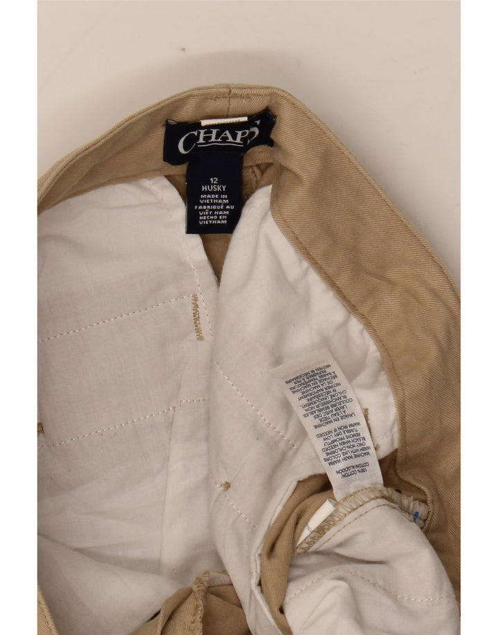 Chaps Boys Husky Straight Chino hlače 11-12 godina W29 L26 Bež pamuk