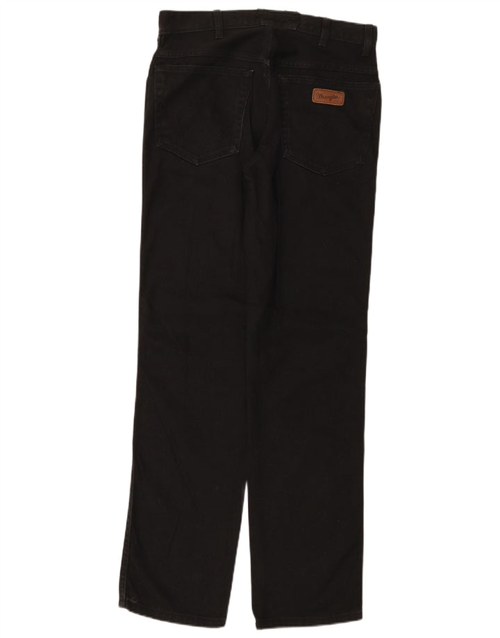 Wrangler muške ravne traperice W30 L32 crni pamuk