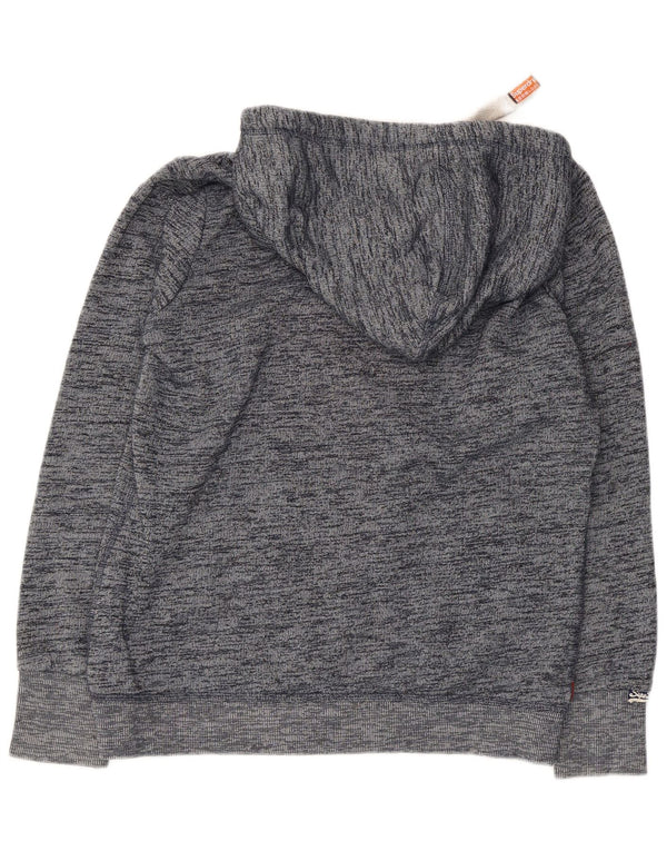 Superdry ženska majica s kapuljačom s kapuljačom s kapuljačom UK 16 Veliki tamnoplavi flekasti pamuk