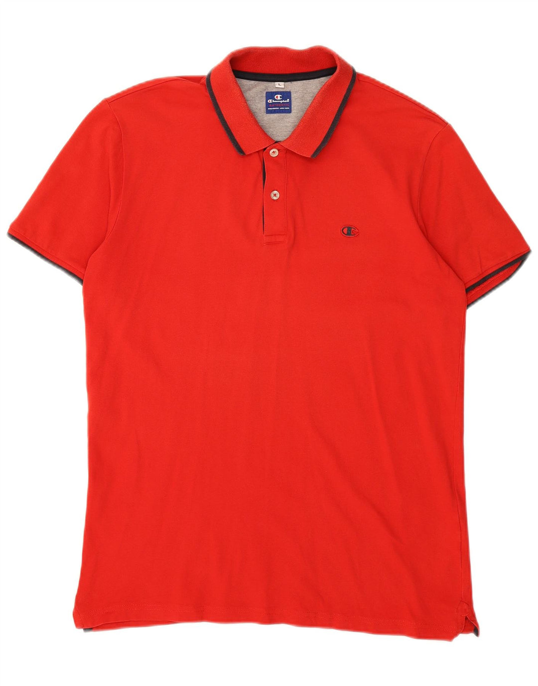 CHAMPION Mens Polo Shirt Large Red Cotton
