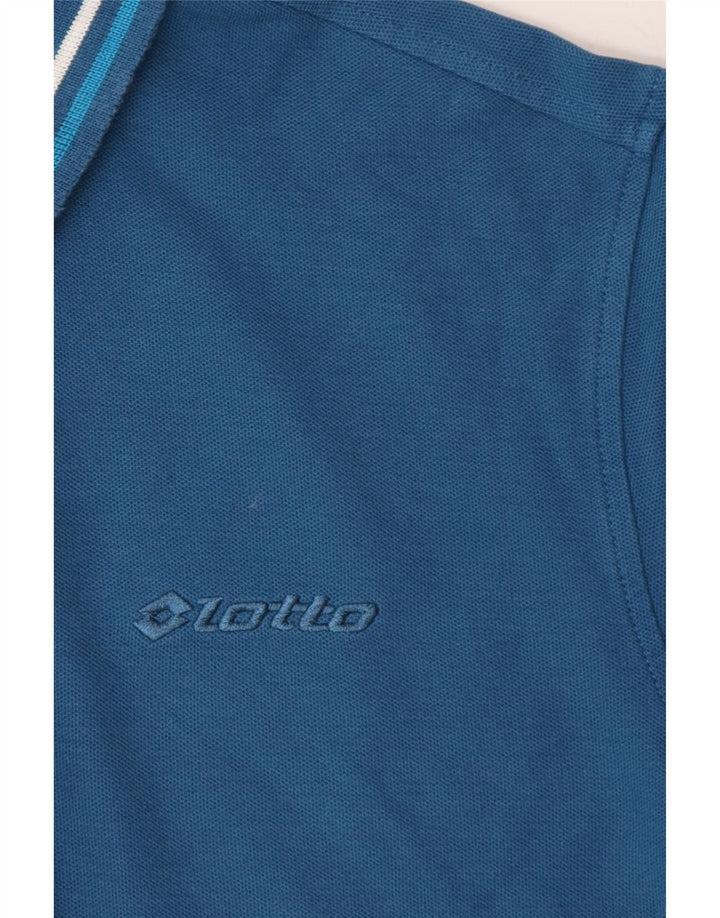 LOTTO Mens Polo Shirt Large Blue Cotton Vintage Lotto and Second-Hand Lotto from Messina Hembry 