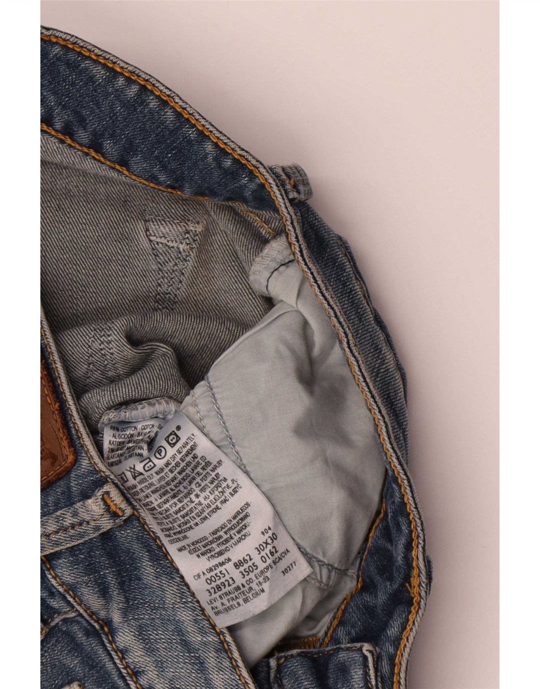 Levi's ženske lepršave traperice W30 L30 plavi pamuk