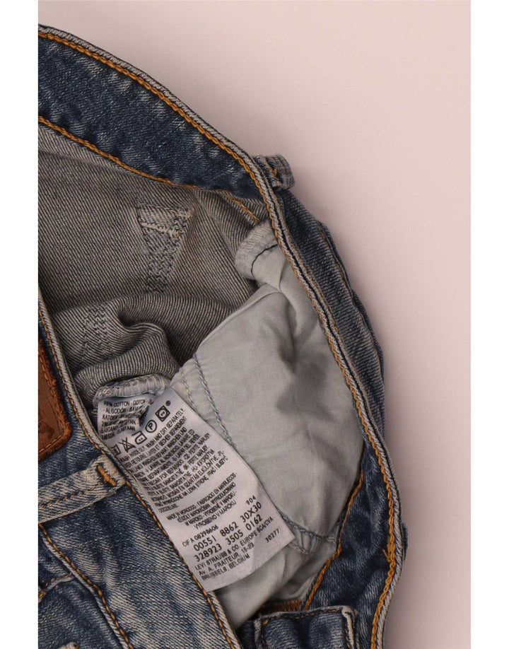 Levi's ženske lepršave traperice W30 L30 plavi pamuk