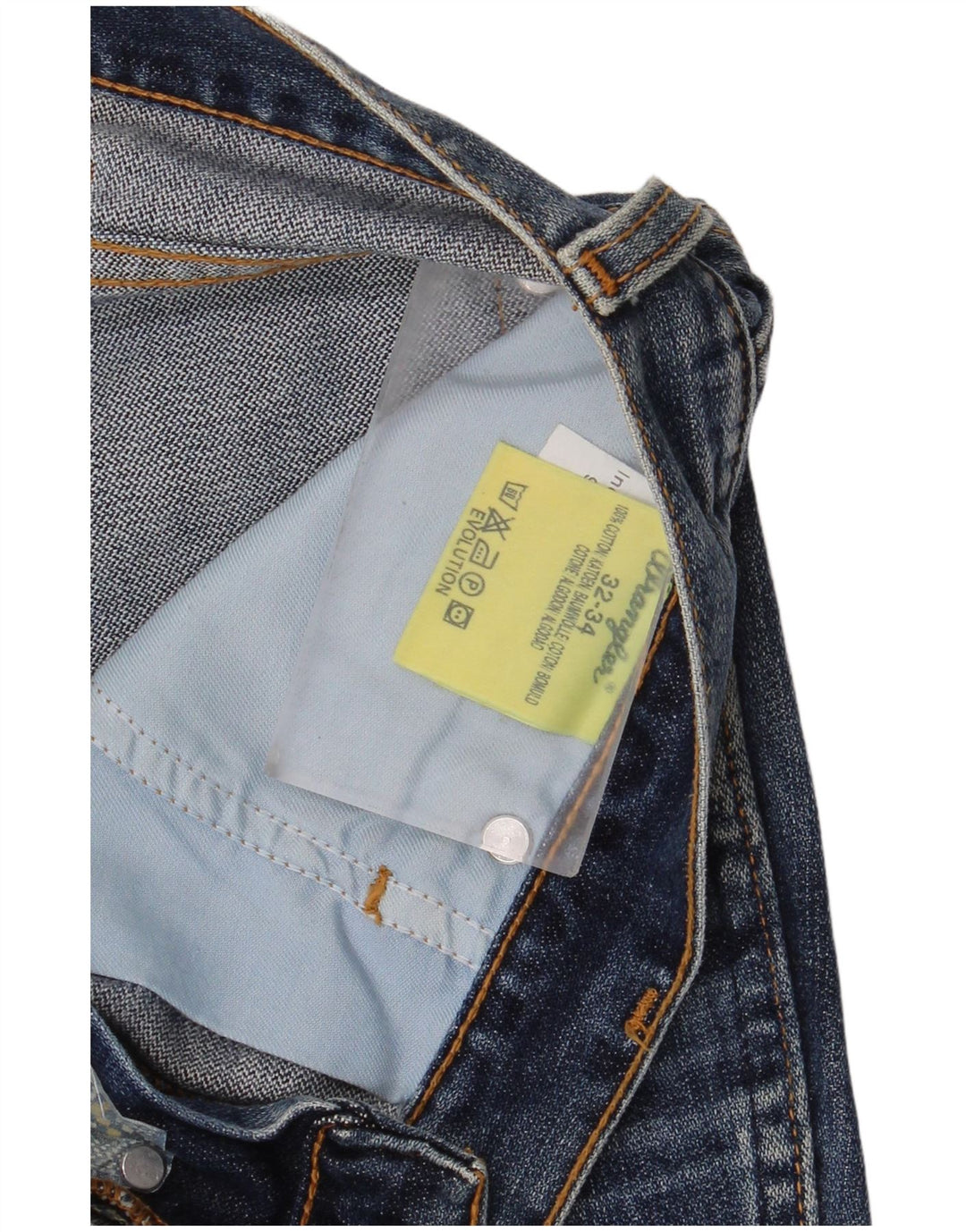 Wrangler Mens Evolution Straight Jeans W32 L34 Plavi pamuk