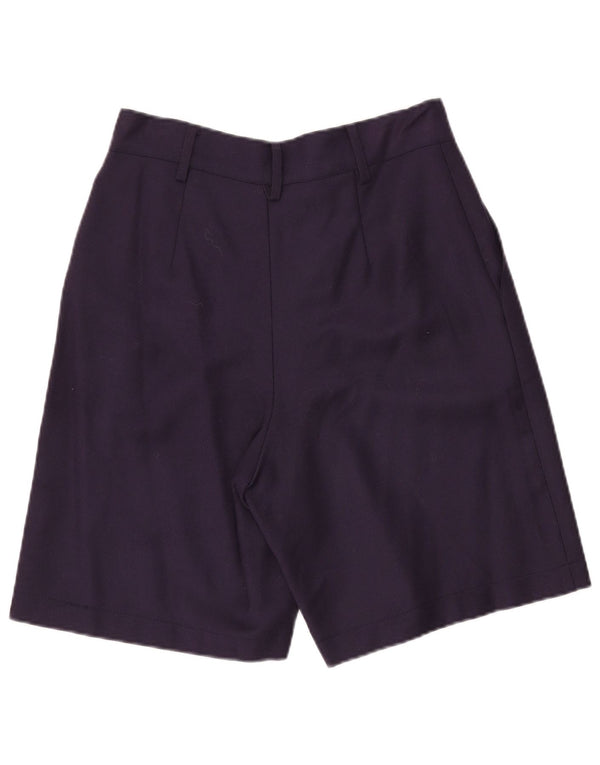 Vintage ženske ležerne kratke hlače visokog struka IT 46 Large W28 Mornarsko plava vuna