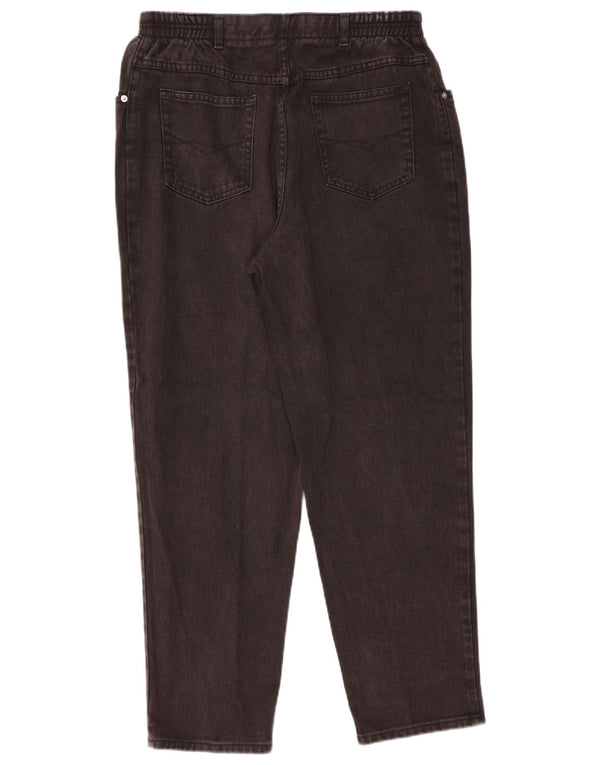 Marks & Spencer Womens St. Michael Tapered Jeans UK 18 XL W34 L29 Black