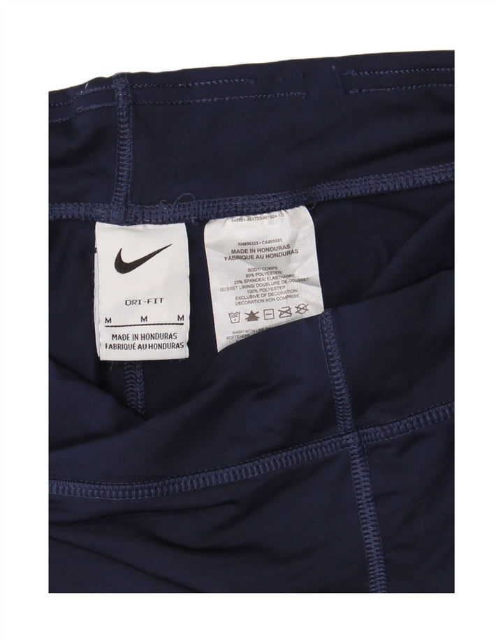 NIKE Ženske Dri Fit Sportske kratke hlače UK 12 Medium tamnoplavi poliester