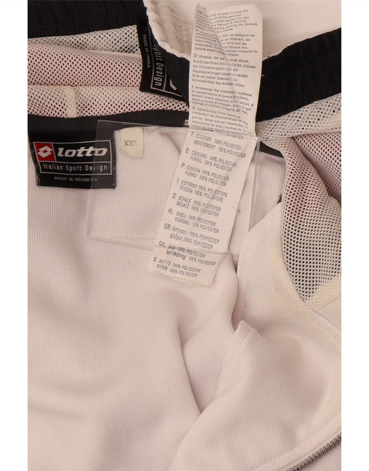 Muška trenirka Lotto Graphic Full 2XL bijeli poliester u boji