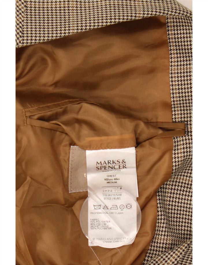 Marks & Spencer muška jakna sa 2 gumba UK 40 srednje smeđe ptičje zube