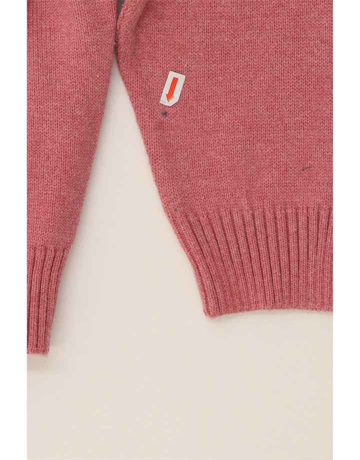 KELLERMAN Mens Crew Neck Jumper Sweater Large Pink Cotton Vintage Kellerman and Second-Hand Kellerman from Messina Hembry 