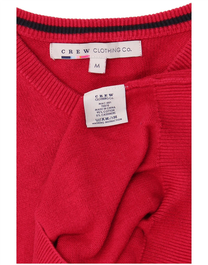 Crew Clothing Muški džemper s V-izrezom Srednje crveni pamuk