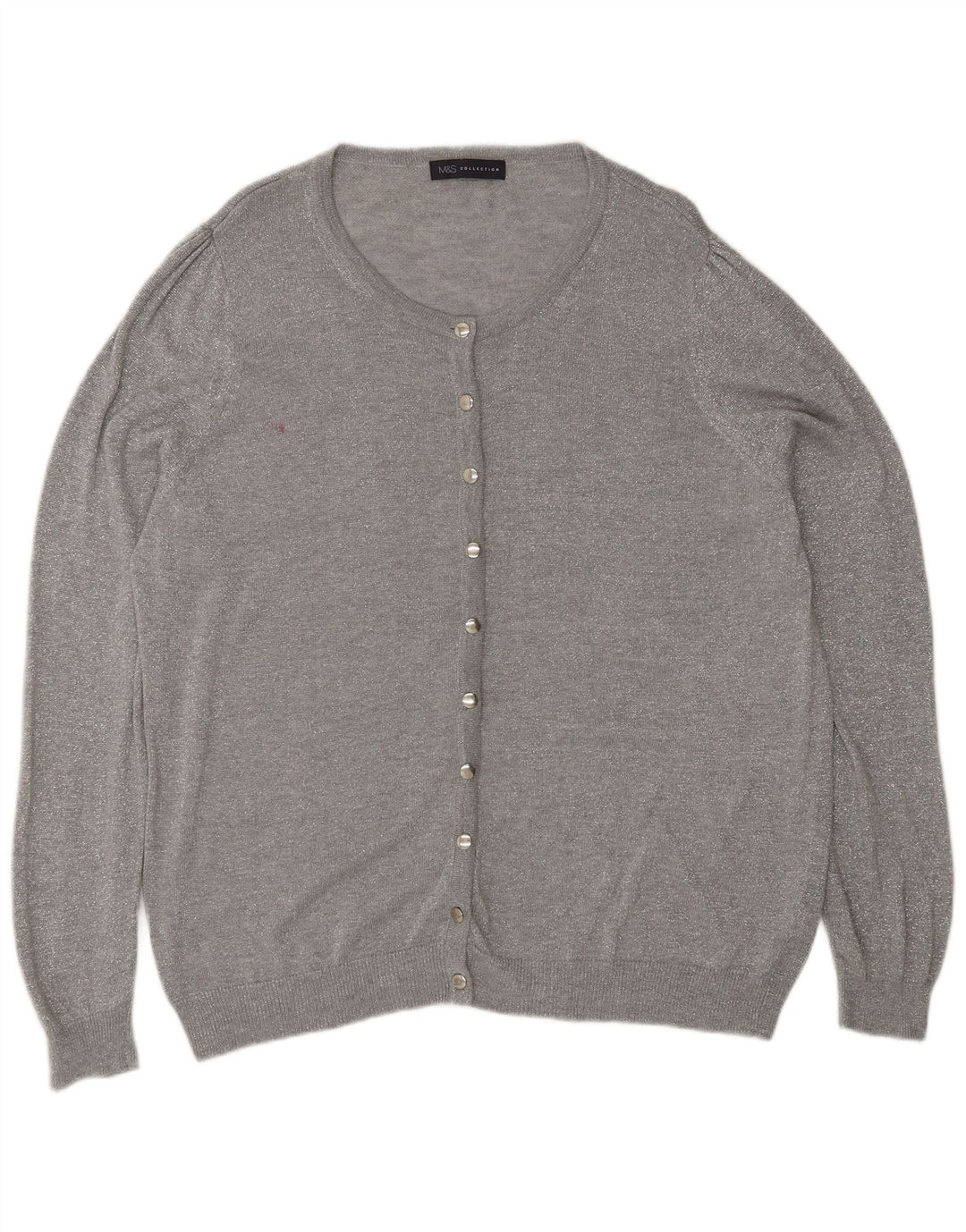 Marks & Spencer ženski kardigan pulover UK 20 2XL sivi poliamid