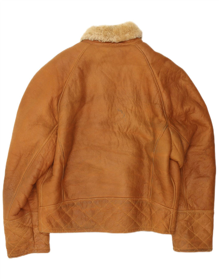 VINTAGE muška jakna s ovčicama IT 48 Srednje bež šišarica