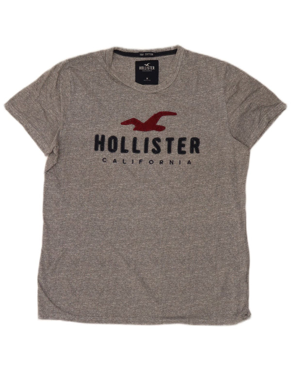 Hollister muška grafička majica kratkih rukava srednje sivi pamuk