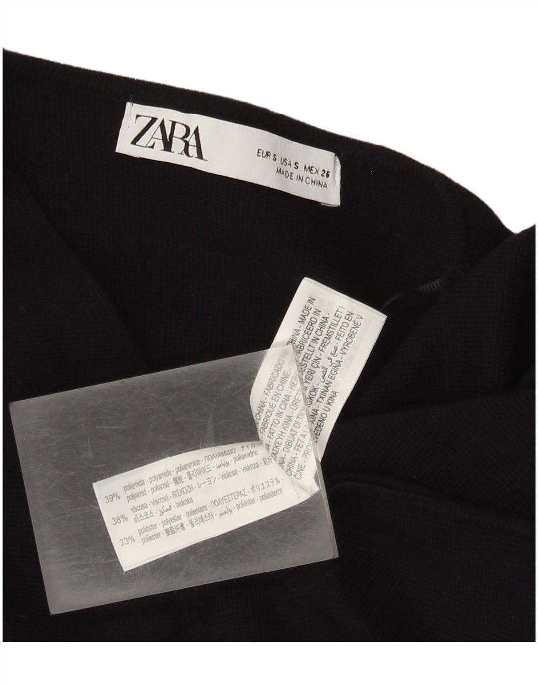 Zara ženski kardigan pulover UK 10 Mali tamnoplavi poliamid