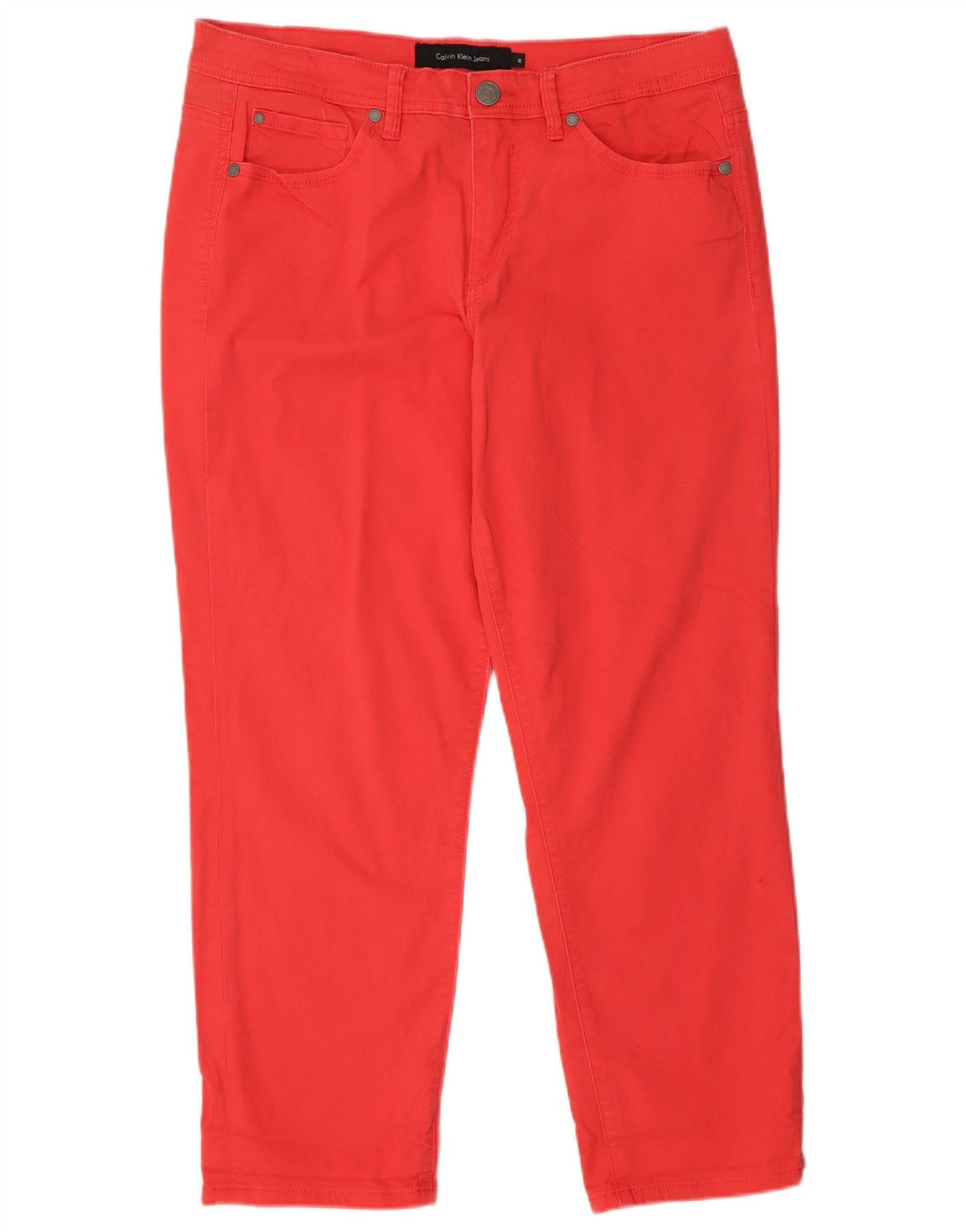 CALVIN KLEIN Ženske uske traperice US 12 Large W32 L27 Crvene