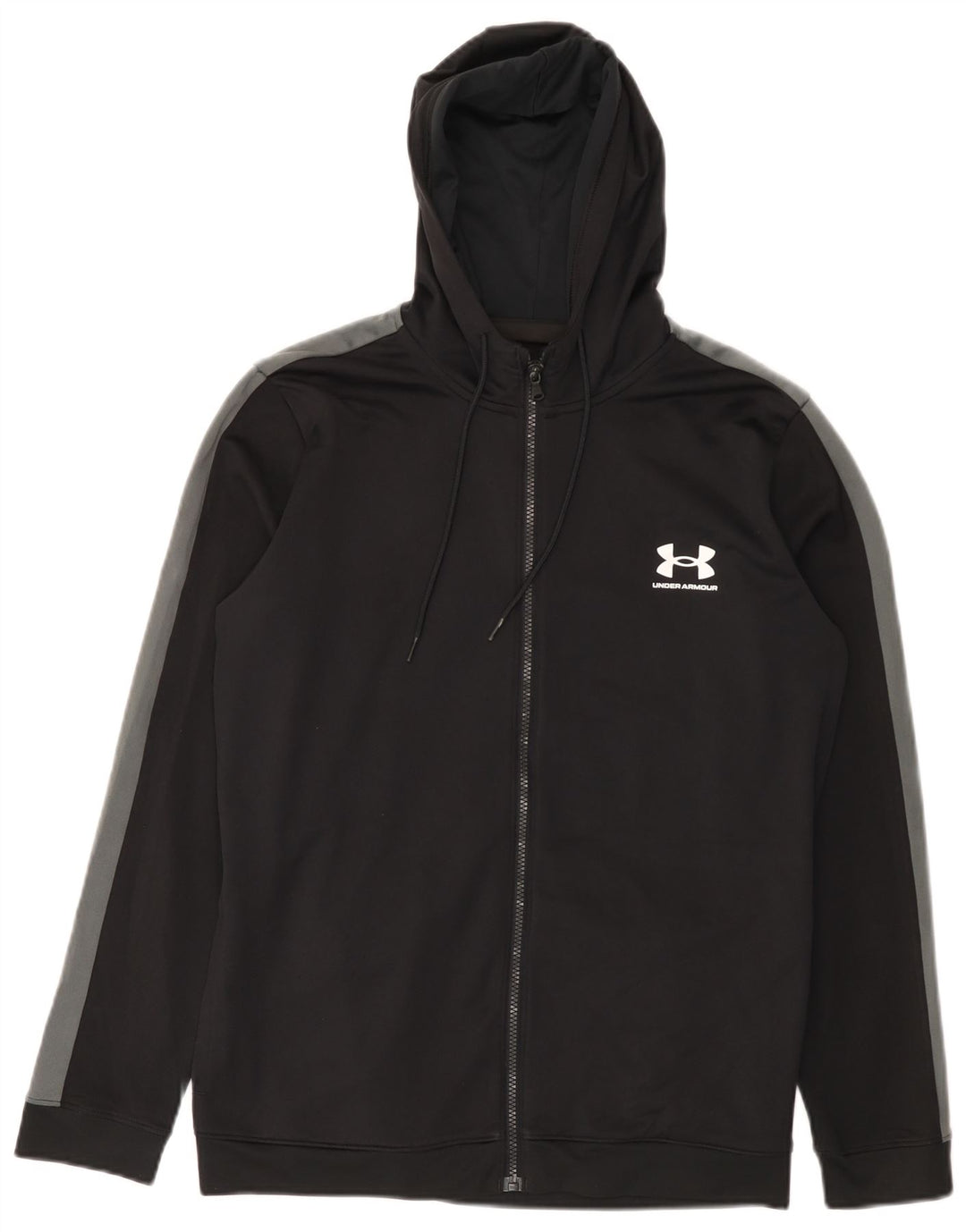 Under Armour muški pulover s kapuljačom na patentni zatvarač srednje crne boje od poliestera