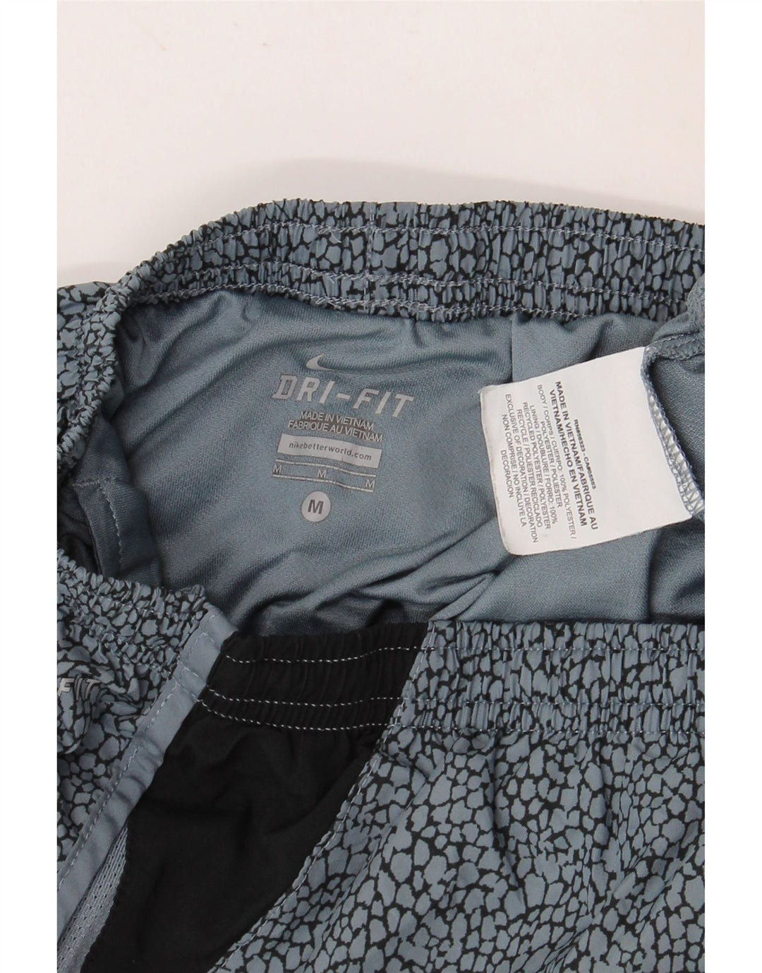 NIKE Ženske Dri Fit Sportske Kratke Hlače UK 12 Medium Blue Colourblock Poliester