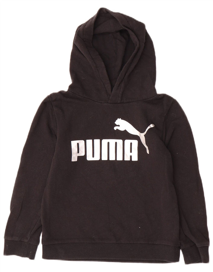 PUMA majica s kapuljačom za djevojčice 7-8 godina, crni pamuk