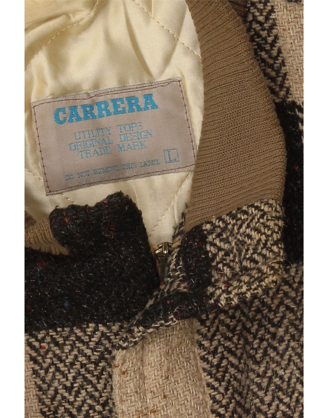 Carrera muška vojna bomber jakna UK 40 Large Brown Gingham