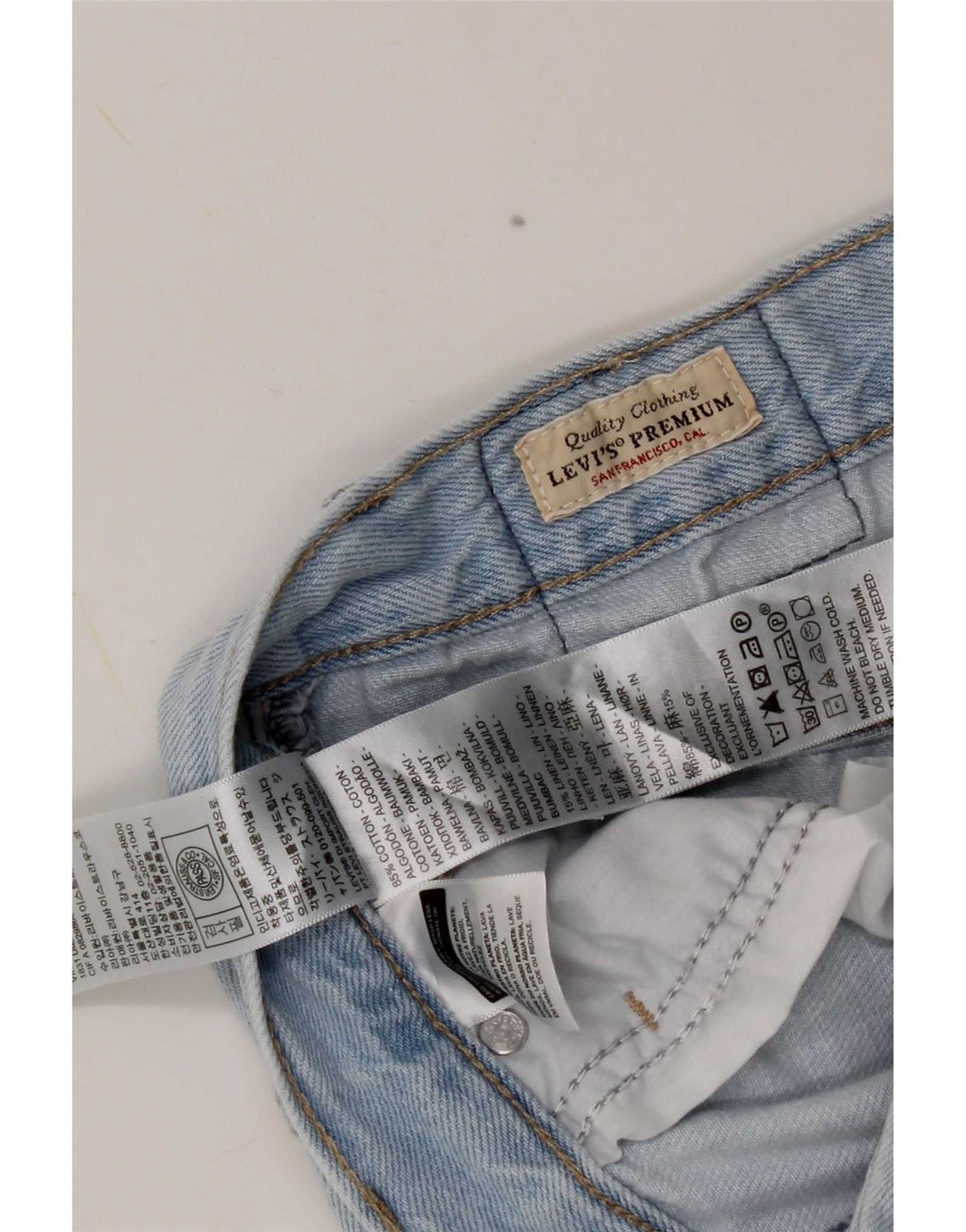 Levi's ženske XL ravne traperice W23 L29 plavi pamuk