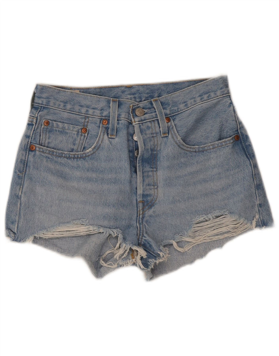 Levi's ženske 501 kratke traper kratke hlače W26 male plave boje pamuka