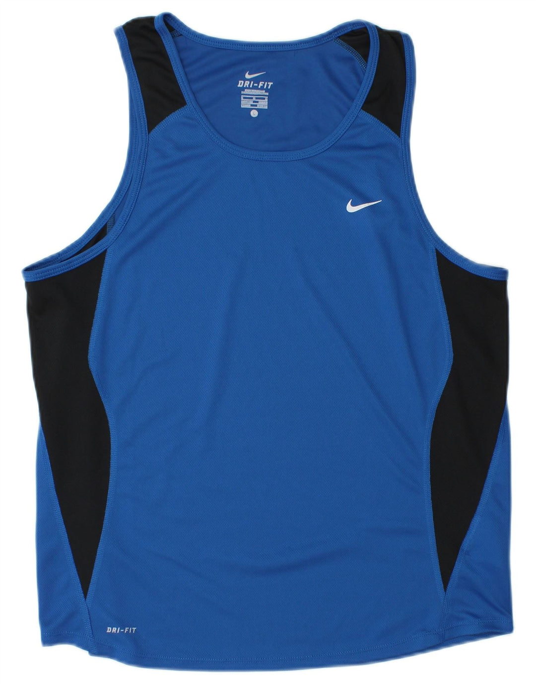 NIKE Muški Dri Fit Vest Top UK 42/44 Large Blue Colourblock Poliester