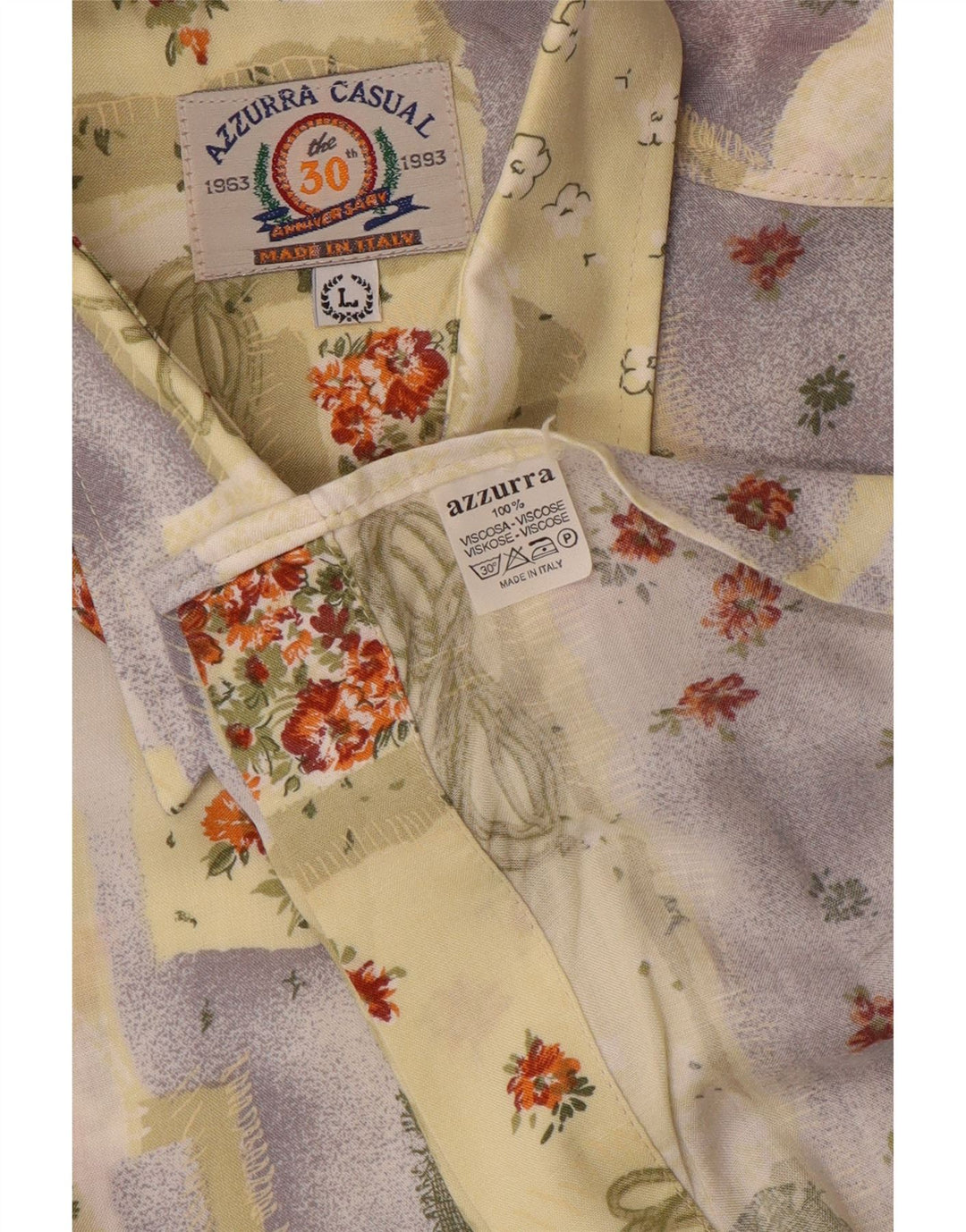 Azzurra muška košulja velika žuta patchwork viskoza