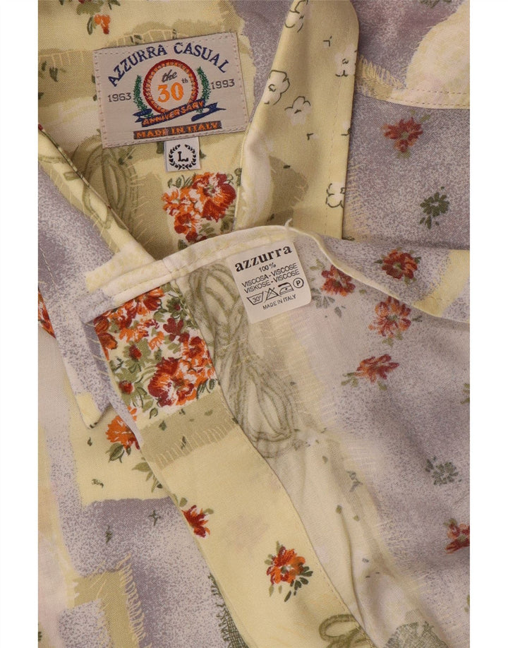 Azzurra muška košulja velika žuta patchwork viskoza